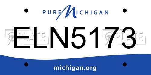 ELN5173 Michigan License Plate