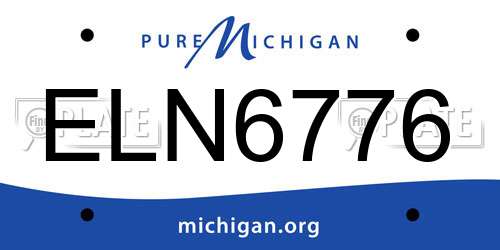 ELN6776 Michigan License Plate