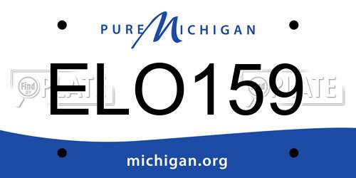 ELO159 Michigan License Plate