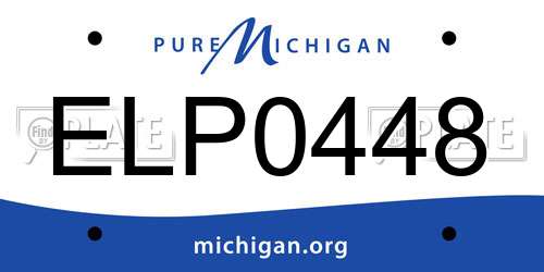 ELP0448 Michigan License Plate