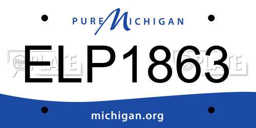 ELP1863 Michigan License Plate