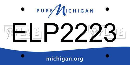 ELP2223 Michigan License Plate