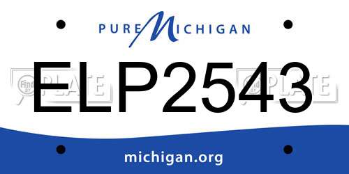 ELP2543 Michigan License Plate