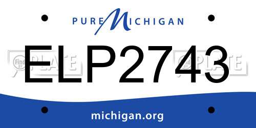 ELP2743 Michigan License Plate