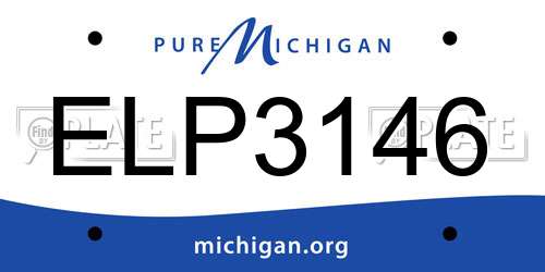 ELP3146 Michigan License Plate