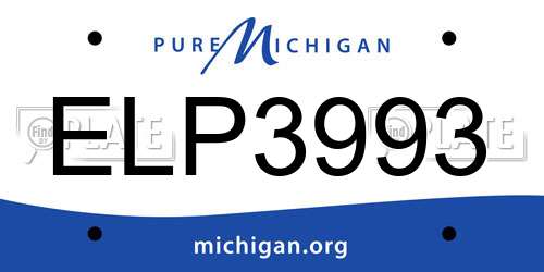 ELP3993 Michigan License Plate