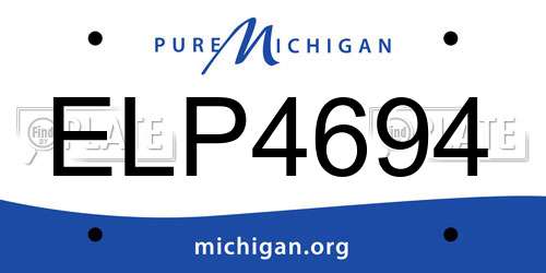 ELP4694 Michigan License Plate