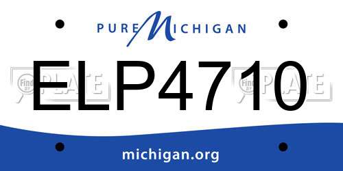 ELP4710 Michigan License Plate