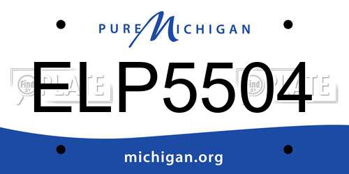 ELP5504 Michigan License Plate