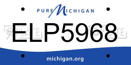 ELP5968 Michigan License Plate