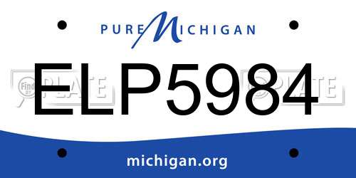 ELP5984 Michigan License Plate
