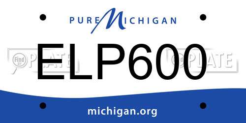 ELP600 Michigan License Plate
