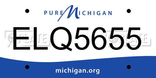 ELQ5655 Michigan License Plate