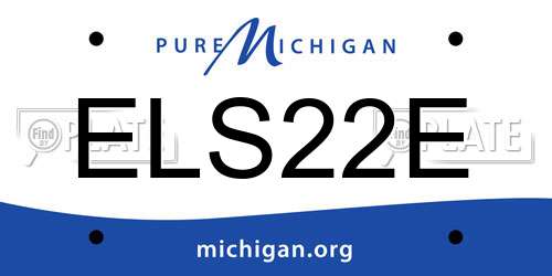 ELS22E Michigan License Plate