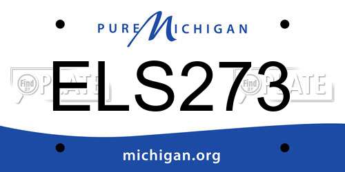 ELS273 Michigan License Plate