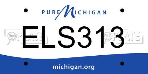 ELS313 Michigan License Plate
