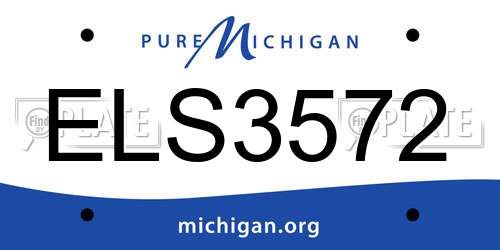 ELS3572 Michigan License Plate