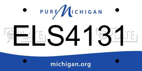 ELS4131 Michigan License Plate