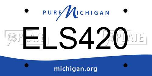ELS420 Michigan License Plate