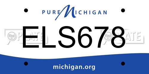 ELS678 Michigan License Plate