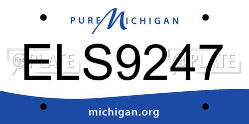 ELS9247 Michigan License Plate