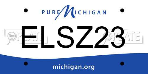 ELSZ23 Michigan License Plate