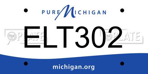 ELT302 license plate in MI state