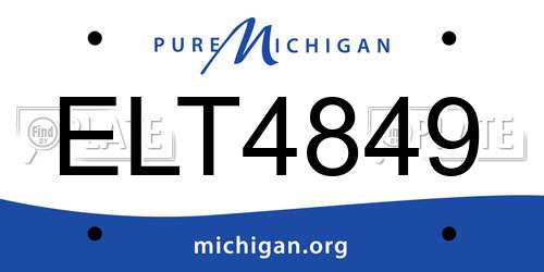 ELT4849 Michigan License Plate