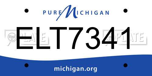 ELT7341 Michigan License Plate