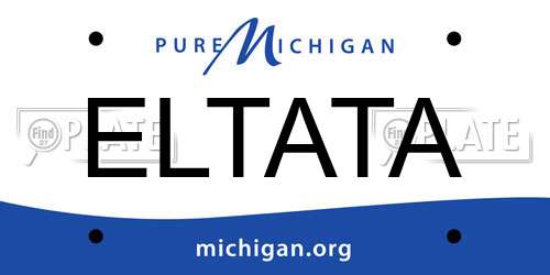 ELTATA Michigan License Plate
