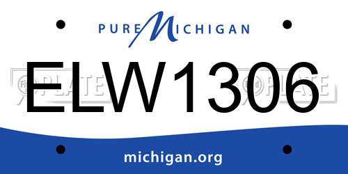 ELW1306 Michigan License Plate