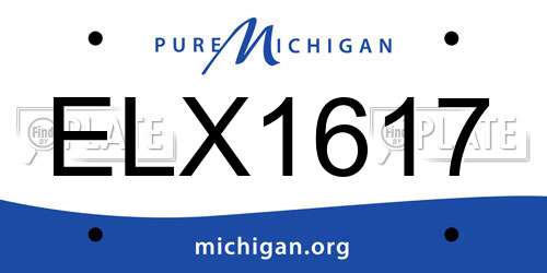 ELX1617 Michigan License Plate