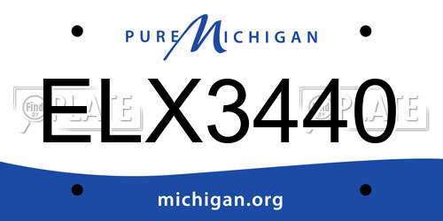 ELX3440 Michigan License Plate