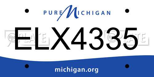ELX4335 Michigan License Plate