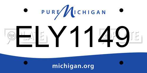 ELY1149 Michigan License Plate