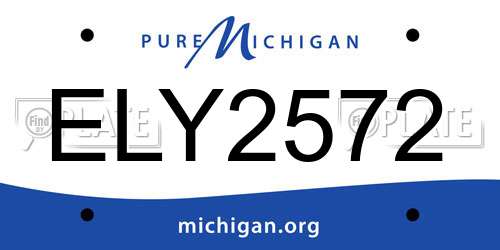 ELY2572 Michigan License Plate