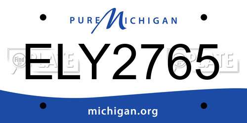 ELY2765 Michigan License Plate