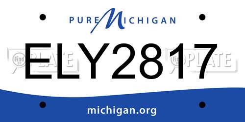 ELY2817 Michigan License Plate