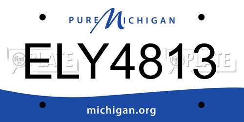 ELY4813 Michigan License Plate
