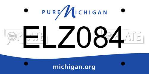 ELZ084 Michigan License Plate