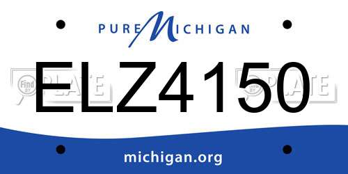ELZ4150 Michigan License Plate