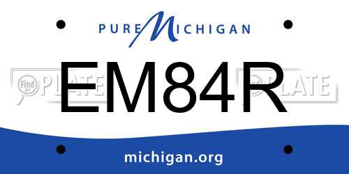EM84R Michigan License Plate