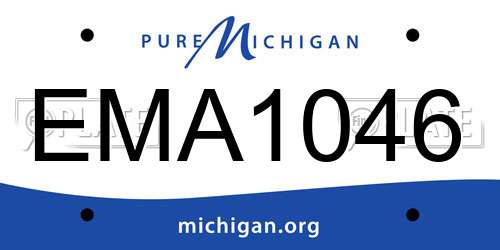 EMA1046 Michigan License Plate
