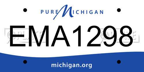 EMA1298 Michigan License Plate