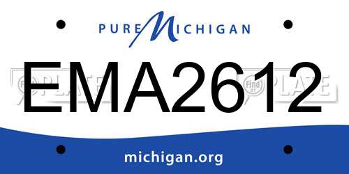 EMA2612 Michigan License Plate