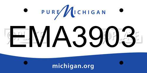 EMA3903 Michigan License Plate