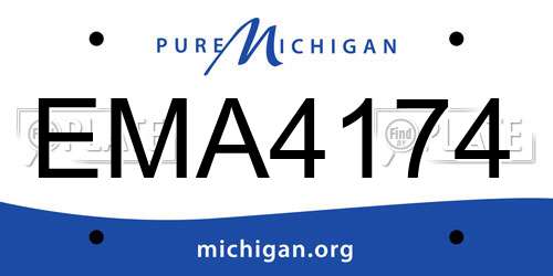 EMA4174 Michigan License Plate