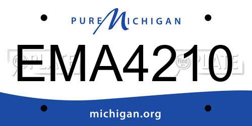 EMA4210 Michigan License Plate