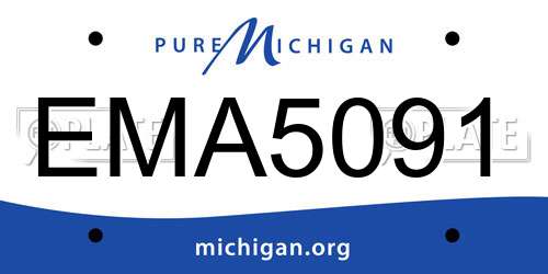 EMA5091 Michigan License Plate