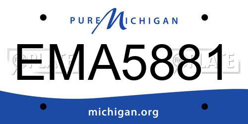 EMA5881 Michigan License Plate